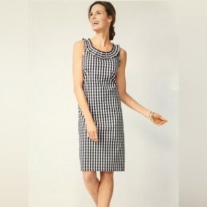 Talbots Gingham Black and White Mini Dress
